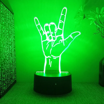 3D Gesture Icon Night Lamp - Small, Stylish, and Unique