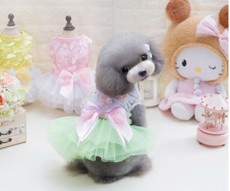 Skirt PrincessDress Mesh Thin Summer Dog Clothes