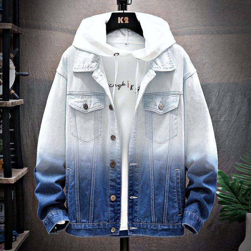 Men's Loose Denim Jacket - Stylish Casual Wear for Students