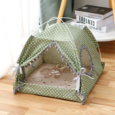 Cat House Enclosed Pet Bed