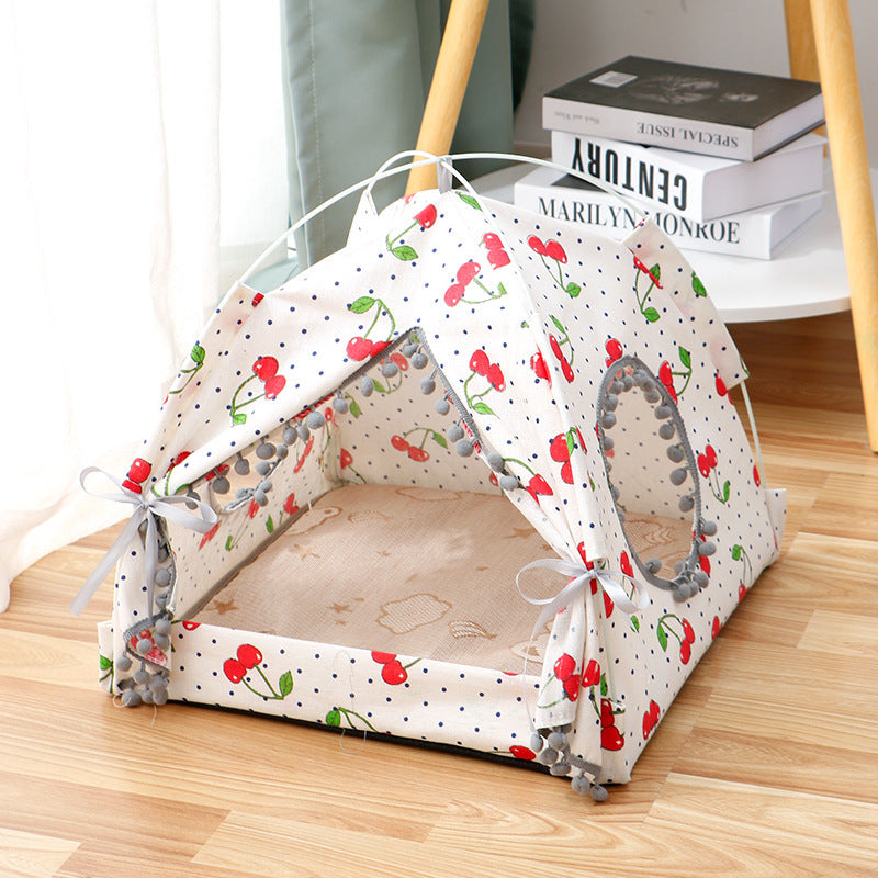 Cat House Enclosed Pet Bed