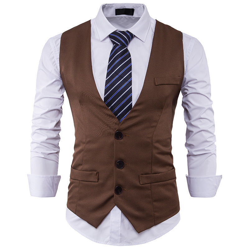 New Men's Fashion Slim-Fit Suit Vest - Sleek and Stylish