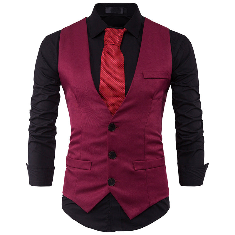 New Men's Fashion Slim-Fit Suit Vest - Sleek and Stylish