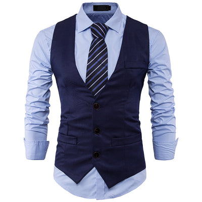 New Men's Fashion Slim-Fit Suit Vest - Sleek and Stylish