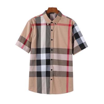 Unisex Checkered Short Sleeve Shirt - Stylish for All Genders