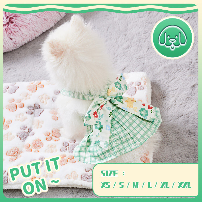 Summer Small Dog Clothes Pet Harness With Leash Puppy Dresses Cute Outdoor Clothing Pet Dress Puppy Chihuahua Costume Dog Item