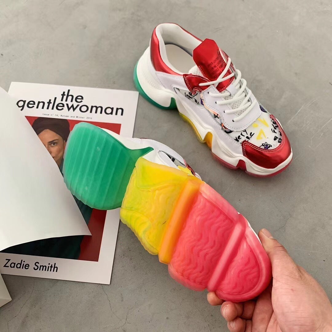 Women's summer rainbow sneakers