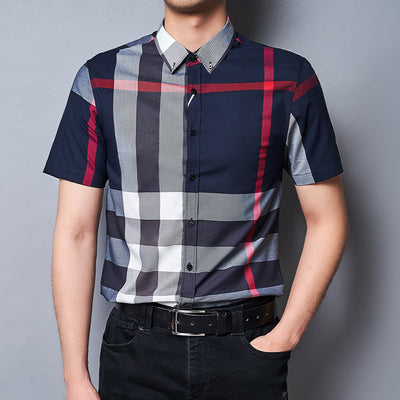 Unisex Checkered Short Sleeve Shirt - Stylish for All Genders