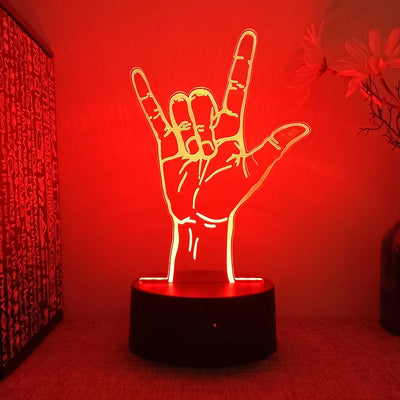 3D Gesture Icon Night Lamp - Small, Stylish, and Unique