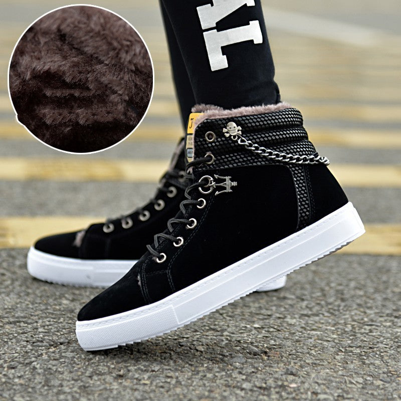 Men's Casual Fashion Fleece-Lined Sneakers Warm and Stylish