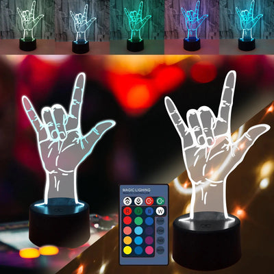 3D Gesture Icon Night Lamp - Small, Stylish, and Unique