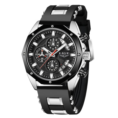 Top Brand Luxury Silicone Sport Watch Men Quartz Clock Waterproof